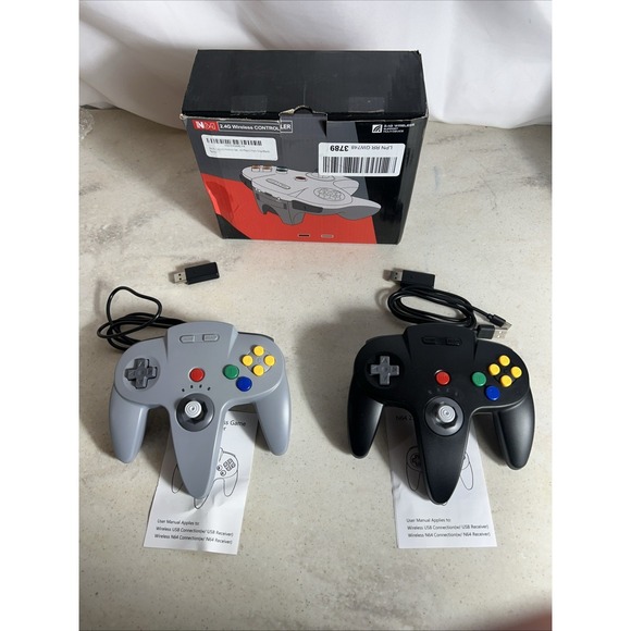 The Unbranded Brand Other - 2.4g Wireless Controller 2 Pack N64 Style